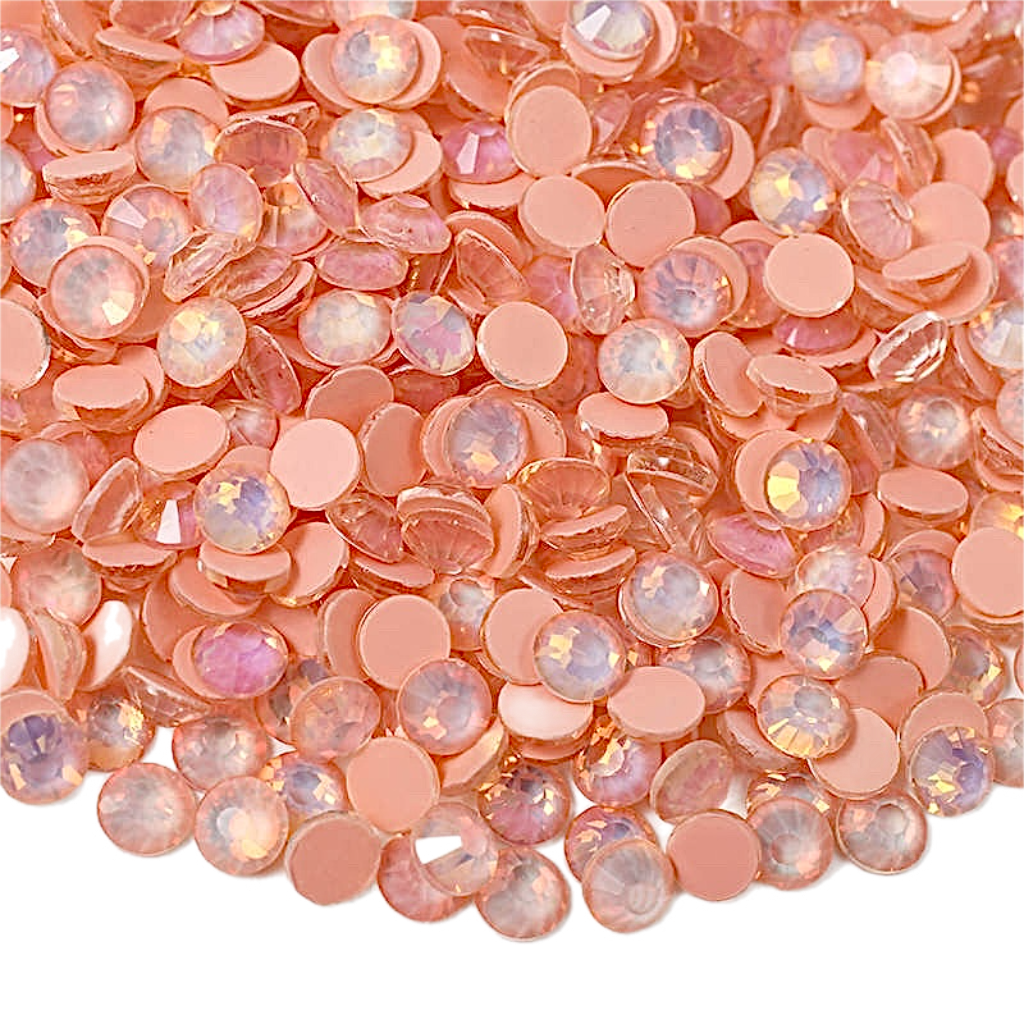 Mocha Coral Opal Glass Crystals
