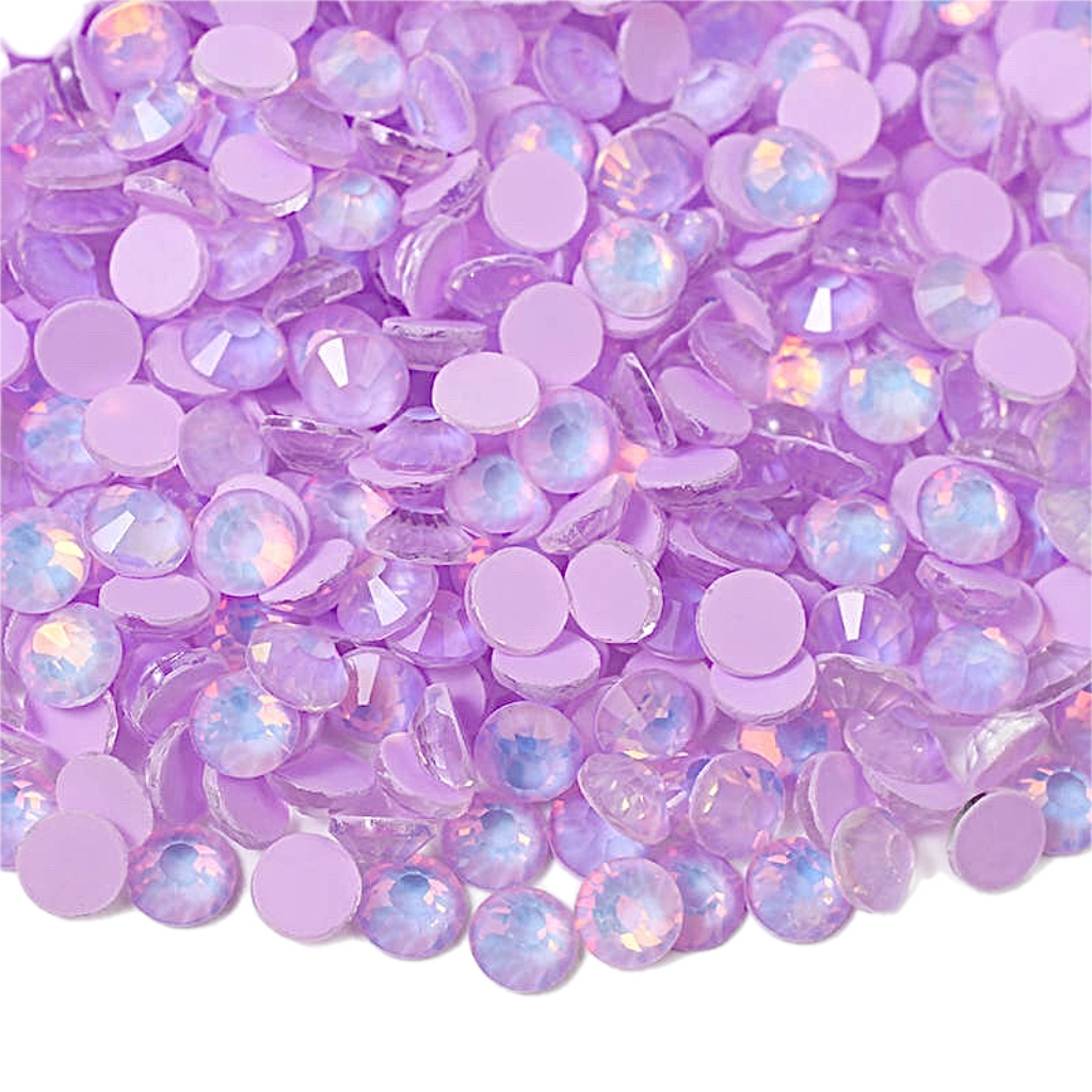Mocha Light Amethyst Opal Glass Crystals