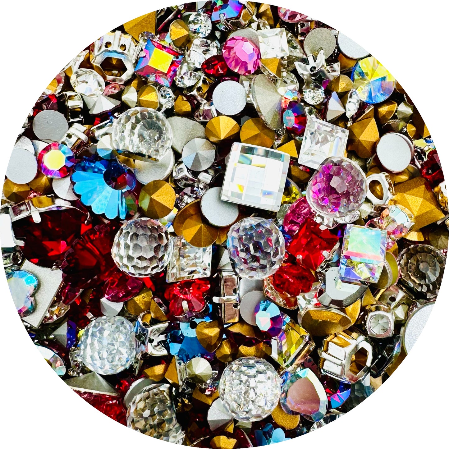 January Mystery Box (Reds & Pinks) - Heather’s Austrian Stash Bling Mix by MyBlingThingz DIY