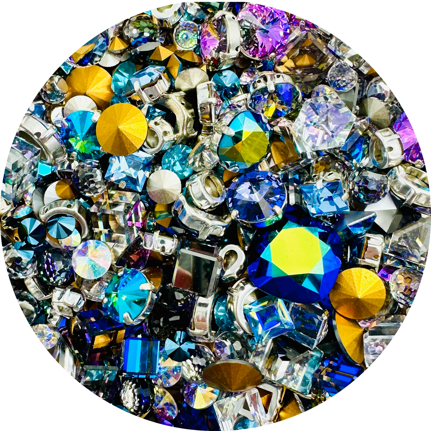 December Mystery Box (Blues & Purples) - Heather’s Austrian Stash Bling Mix by MyBlingThingz DIY