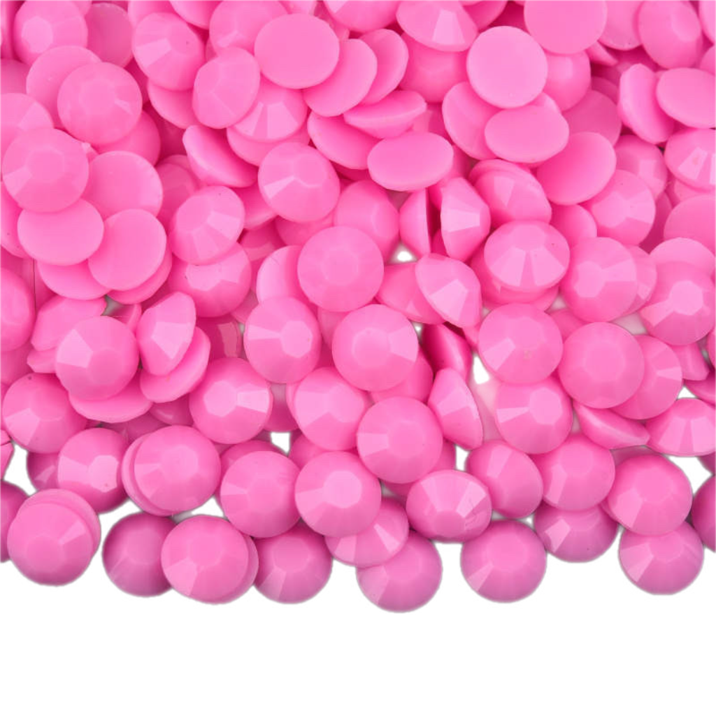 Macaroon Rose Resin Jelly Round Flat Back Rhinestones