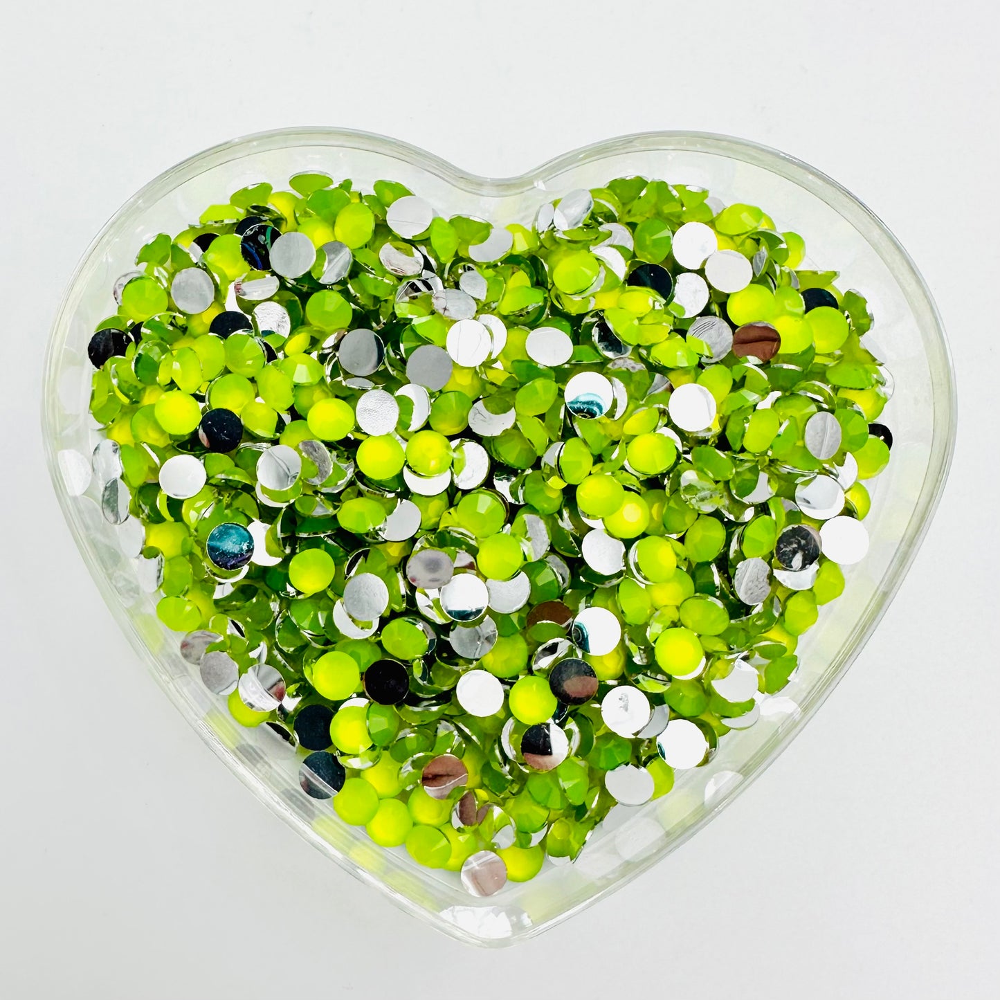 Neon Yellow Resin Round Flat Back Rhinestones