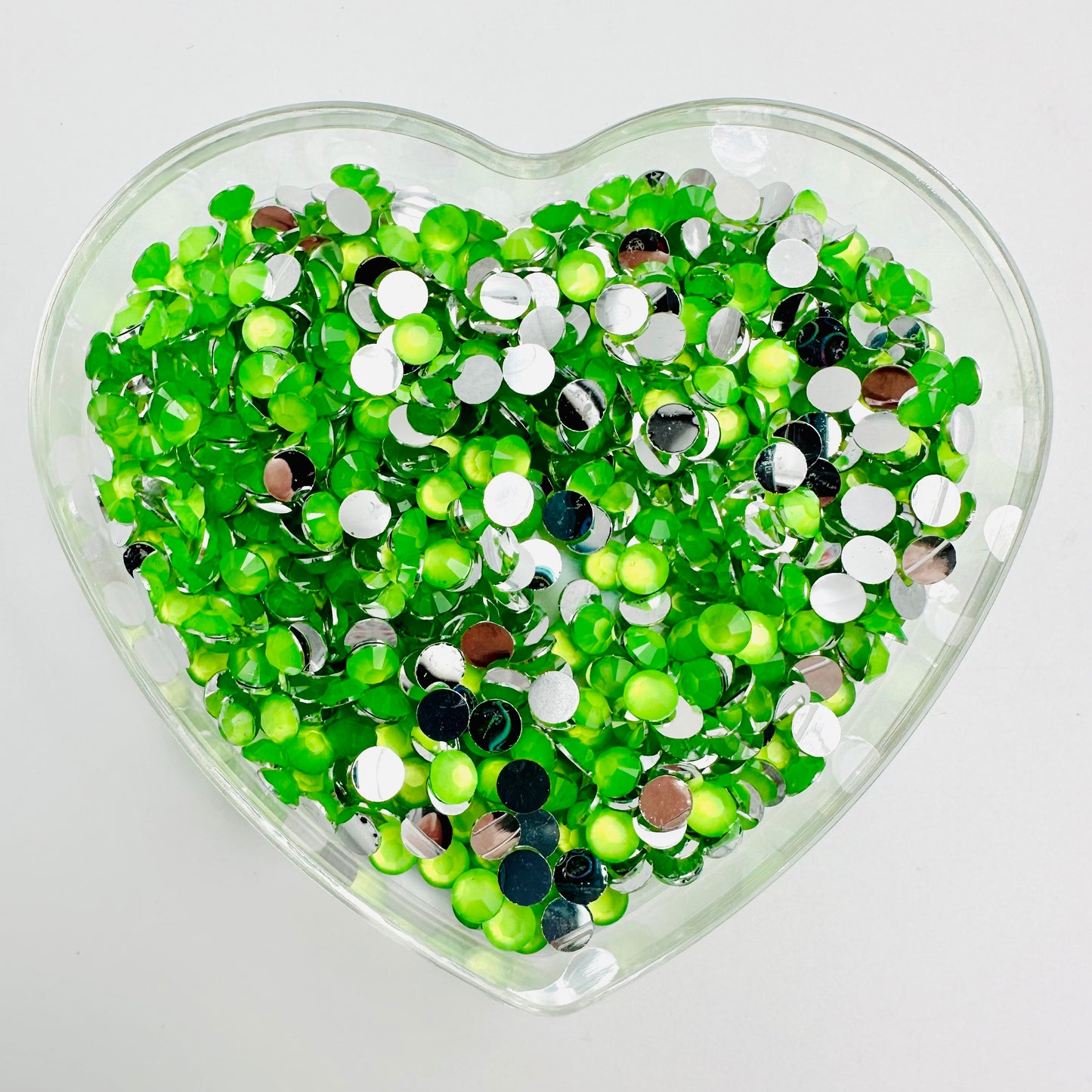 Neon Green Resin Round Flat Back Rhinestones