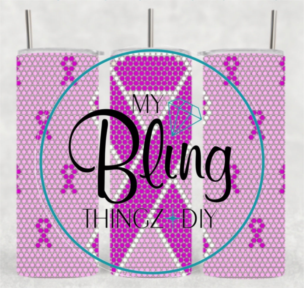 Vinyl Template Wrap - #118 Pink Ribbon