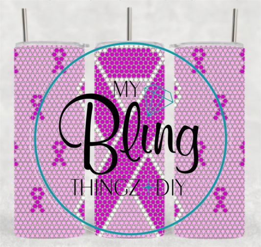 Vinyl Template Wrap - #118 Pink Ribbon