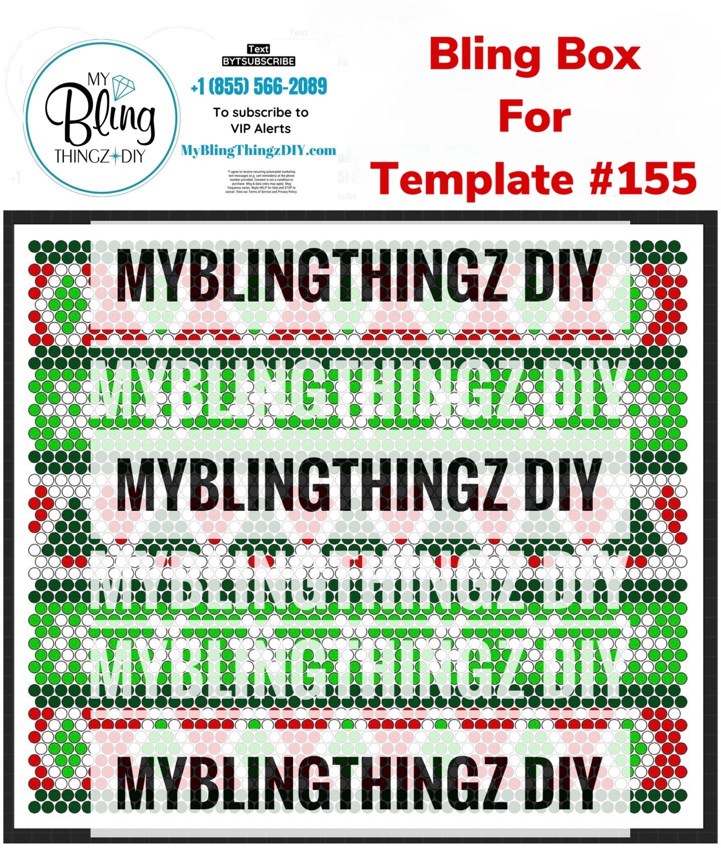 Tumbler Template Bling Box - #155