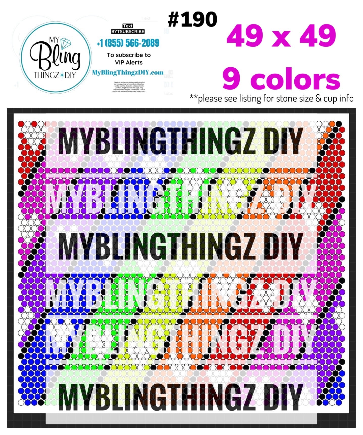 Tumbler Template Bling Box - #190