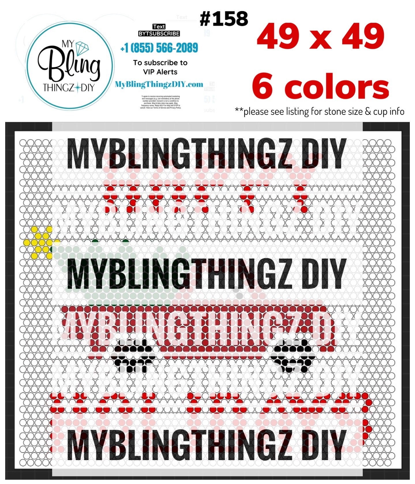 Tumbler Template Bling Box - #158