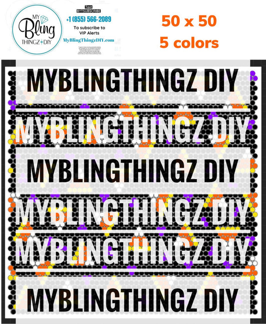 Tumbler Template Bling Box - Resin/Foiled🤍🧡💛💜 Halloween Candy