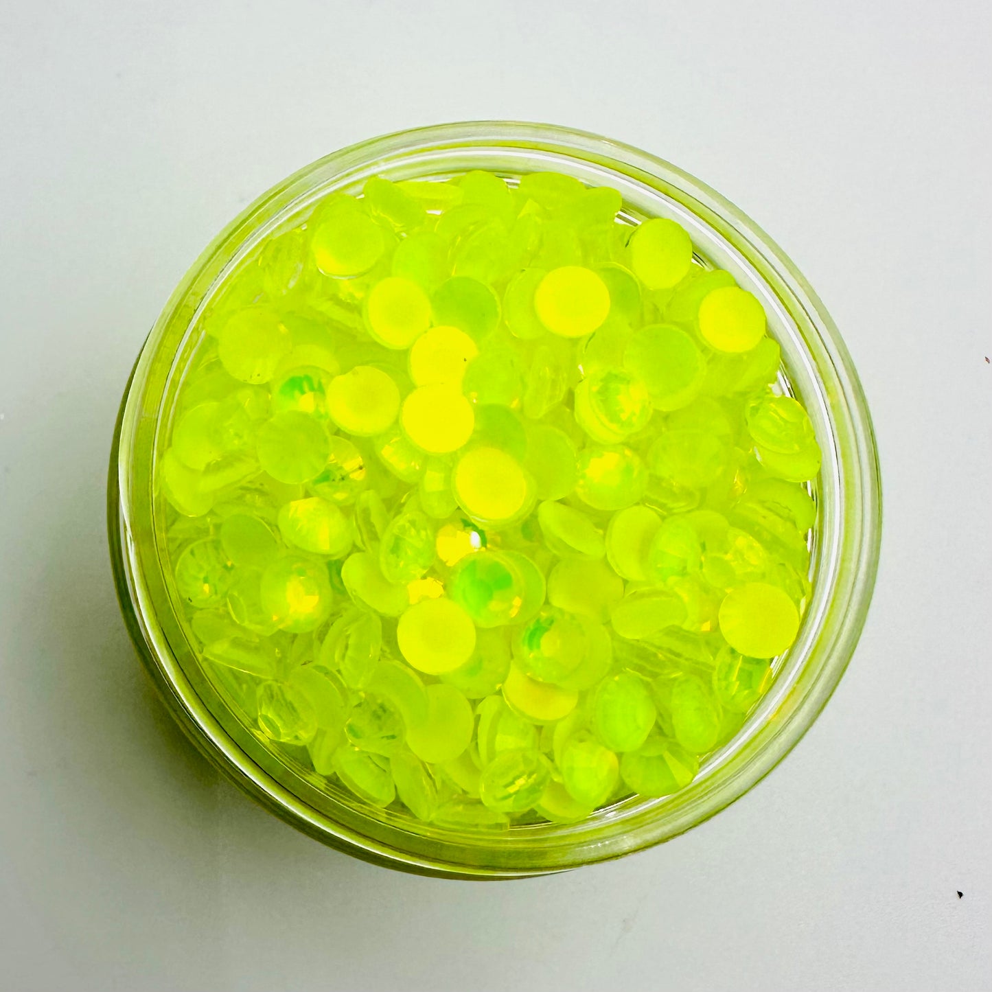 Citrine Neon Opal Round Glass Flatback Crystals