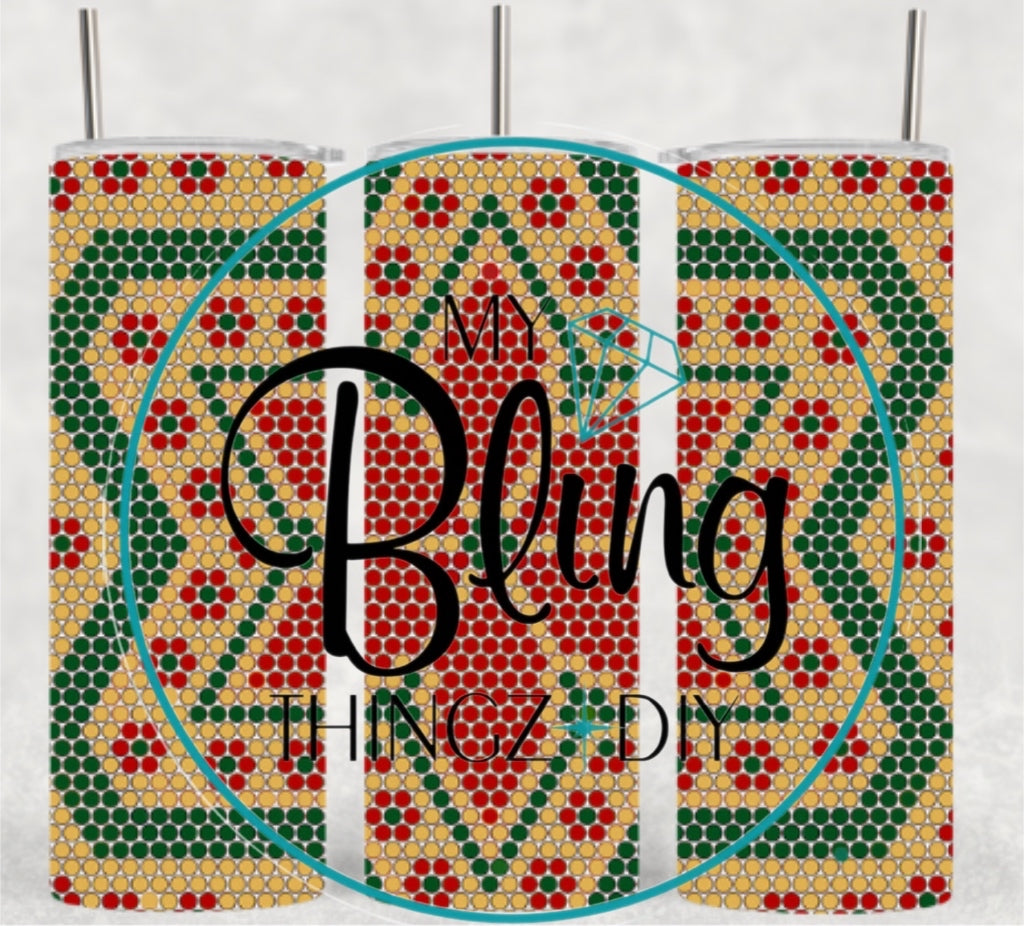 Sublimated Template Cup - Christmas Poinsettia