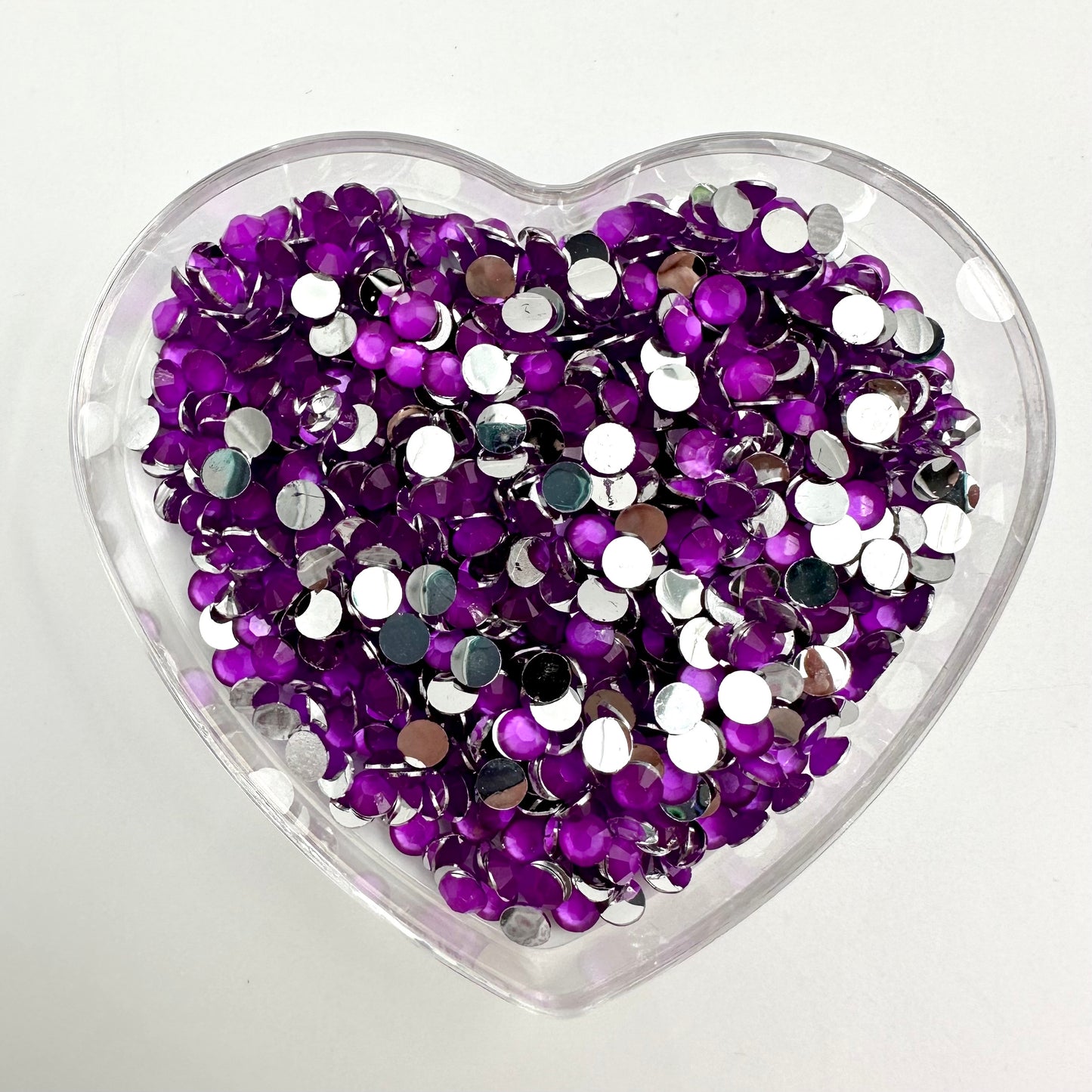 Neon Purple Resin Round Flat Back Rhinestones