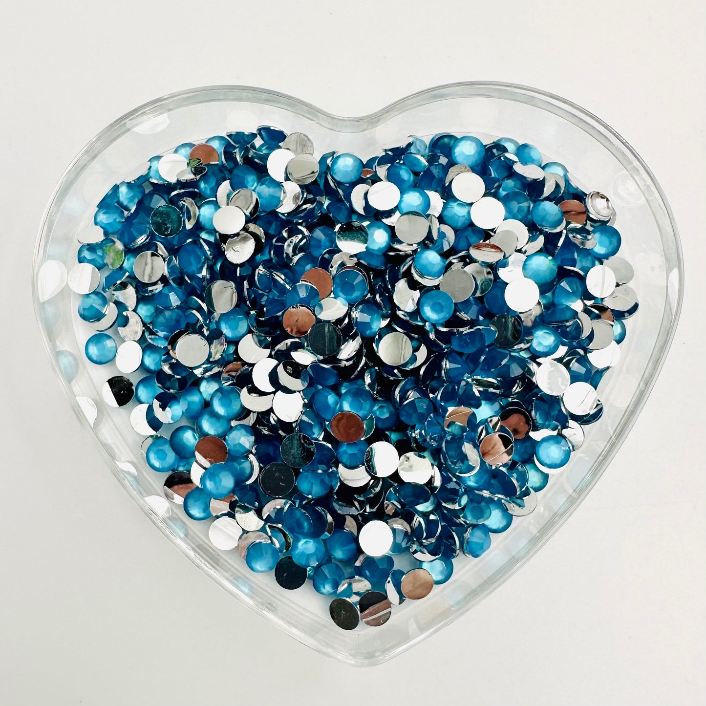 Neon Blue Resin Round Flat Back Rhinestones