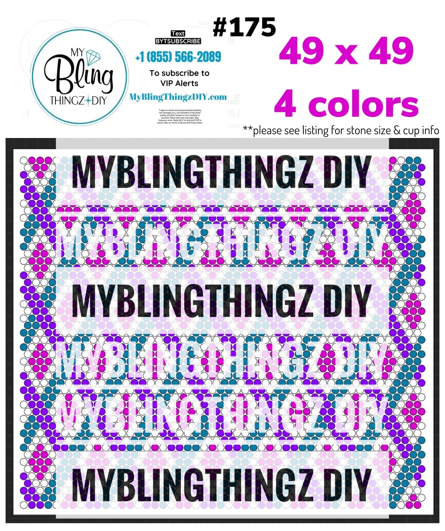 FREE Rhinestone Template No. 175 – MyBlingThingz DIY