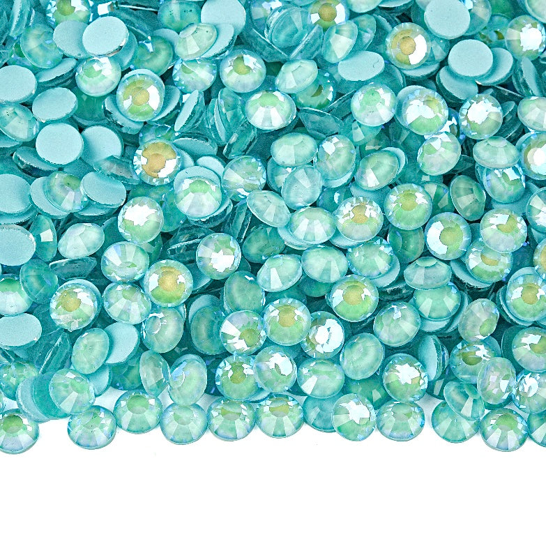 Luminous Tiff(any) AB Round Glass Flatback Crystals
