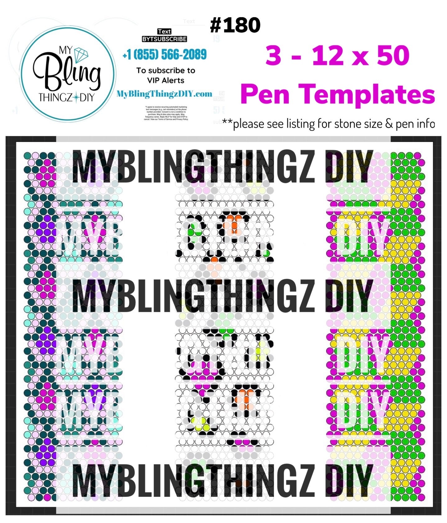 FREE Rhinestone Template No. 180