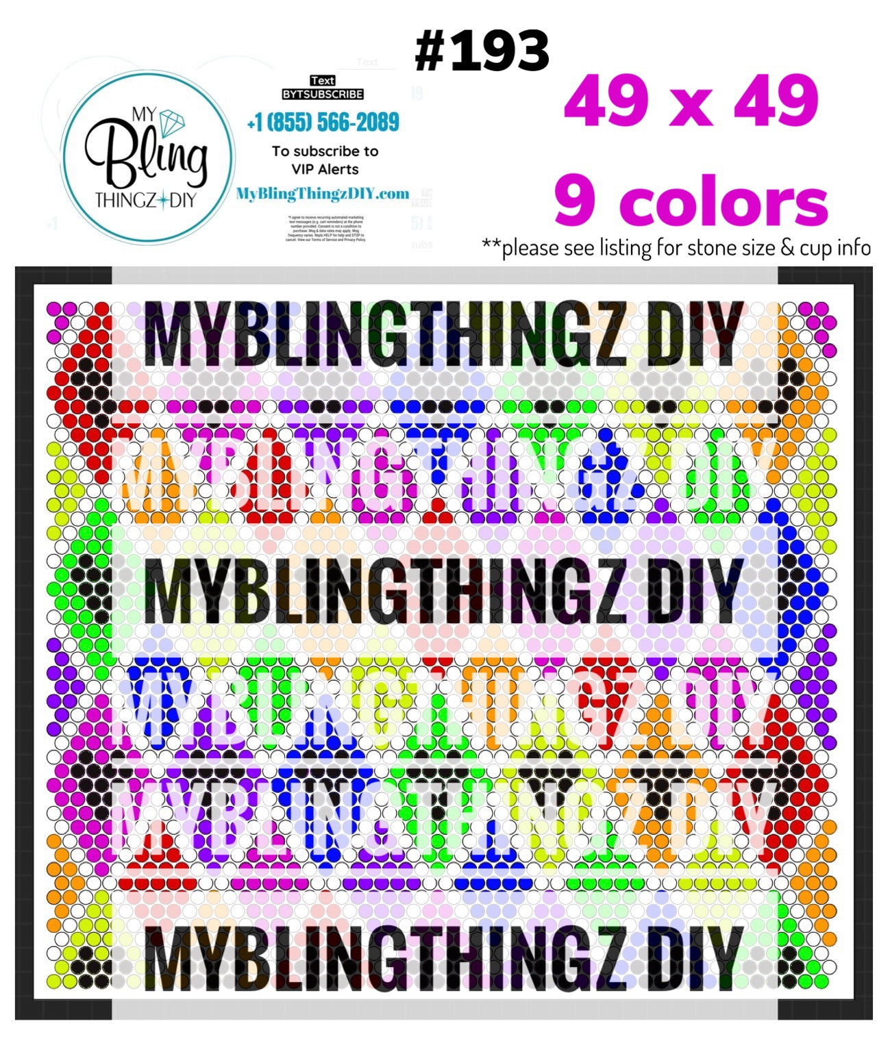 Tumbler Template Bling Box - #193