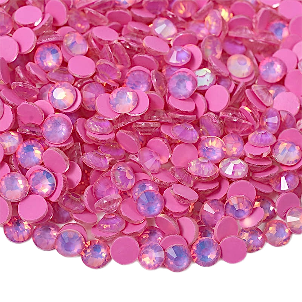 Mocha Dark Rose Opal Glass Crystals