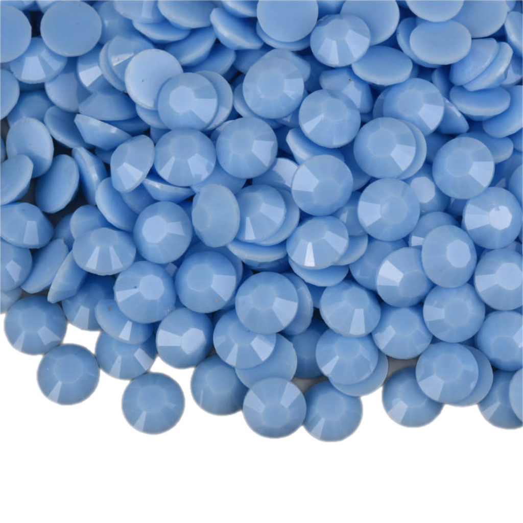 Macaroon Baby Blue Resin Jelly Round Flat Back Rhinestones in