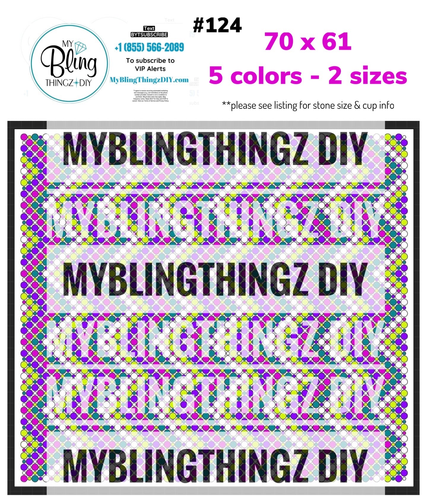 Tumbler Template Bling Box - #124