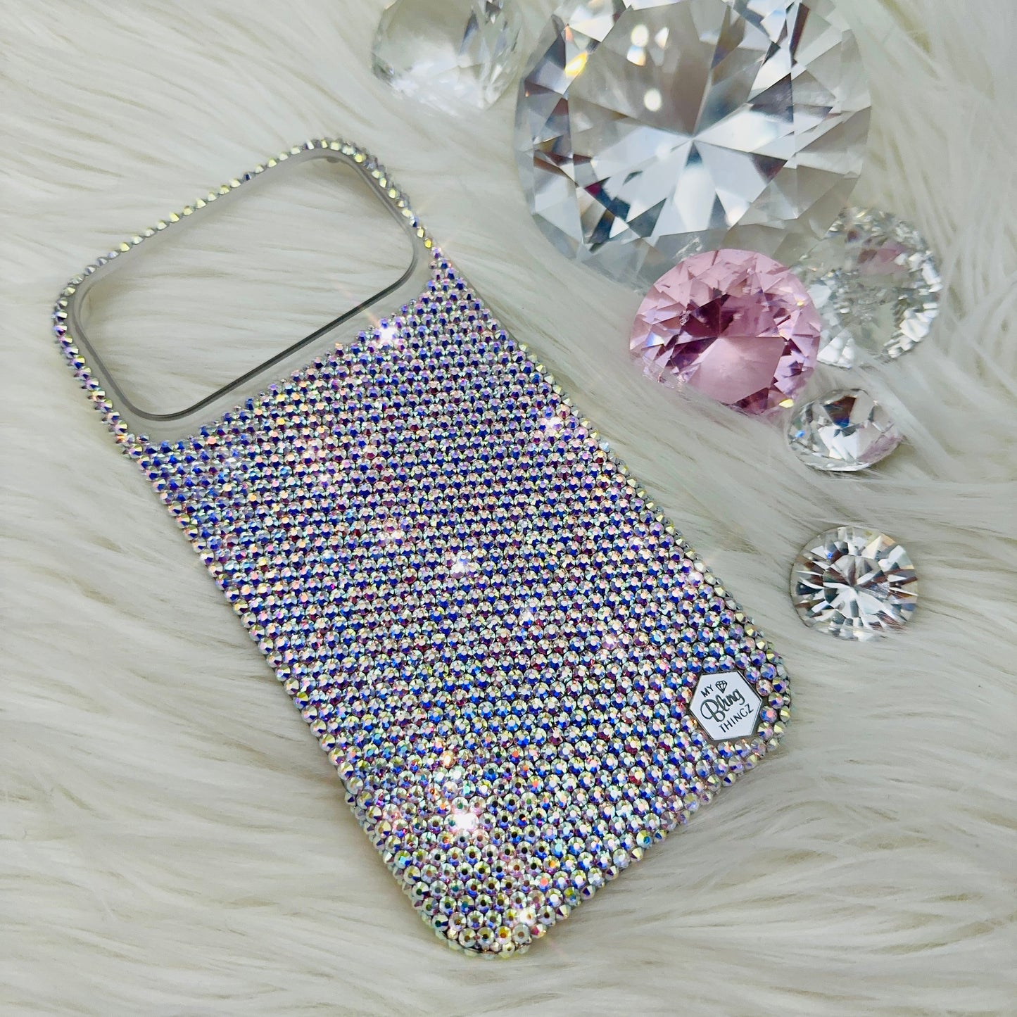 Bling Phone Case for iPhone with Crystal AB Preciosa Crystals - tiny 12ss