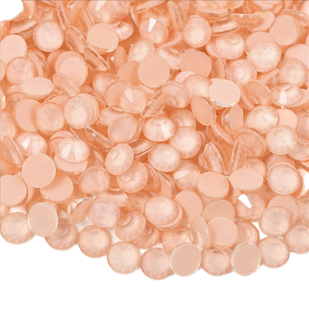 Mocha Pure Light Peach Glass Crystals