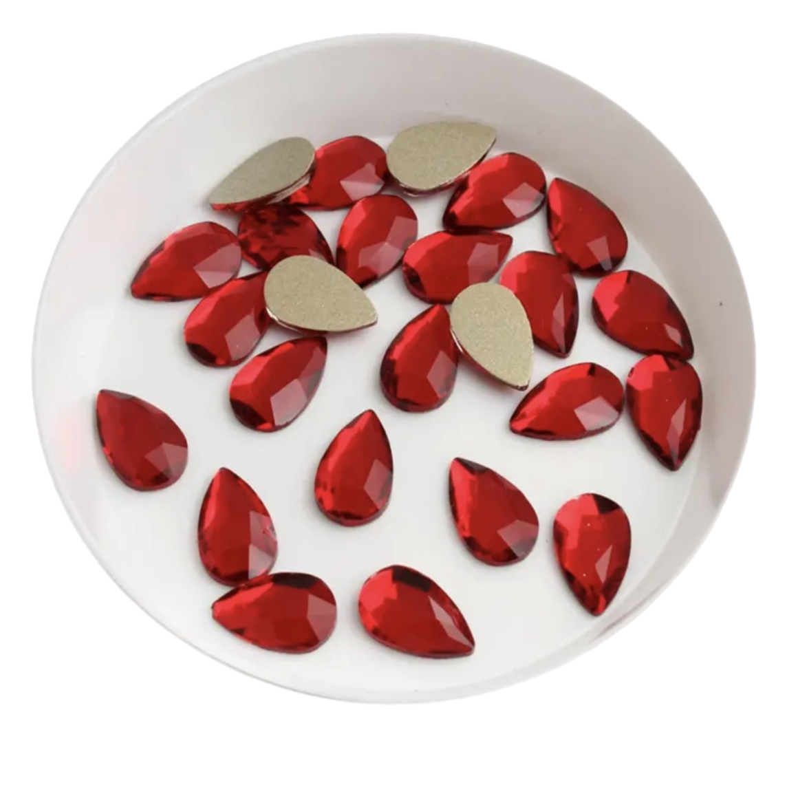 Glass Teardrops 7x10mm Flatbacks