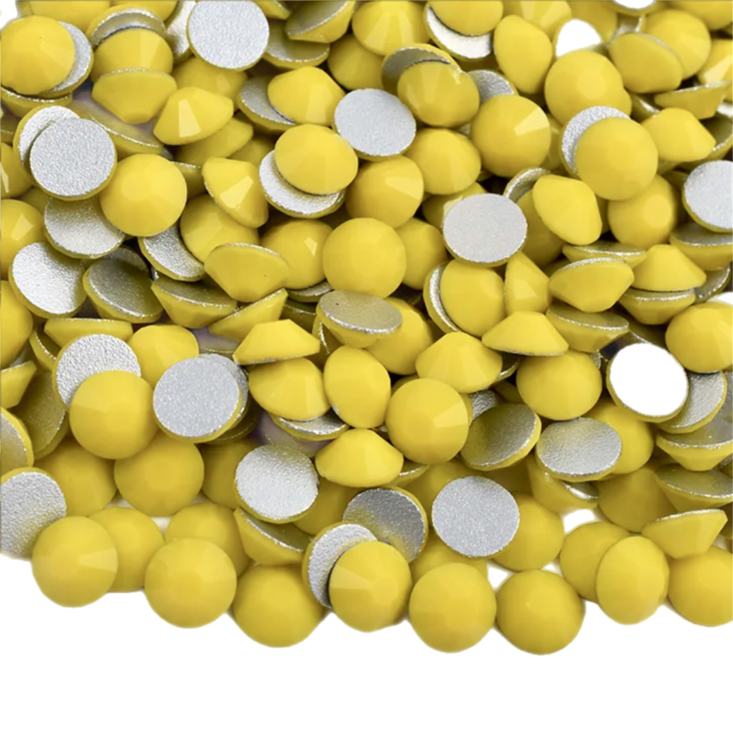 Chalk Yellow Glass Crystals