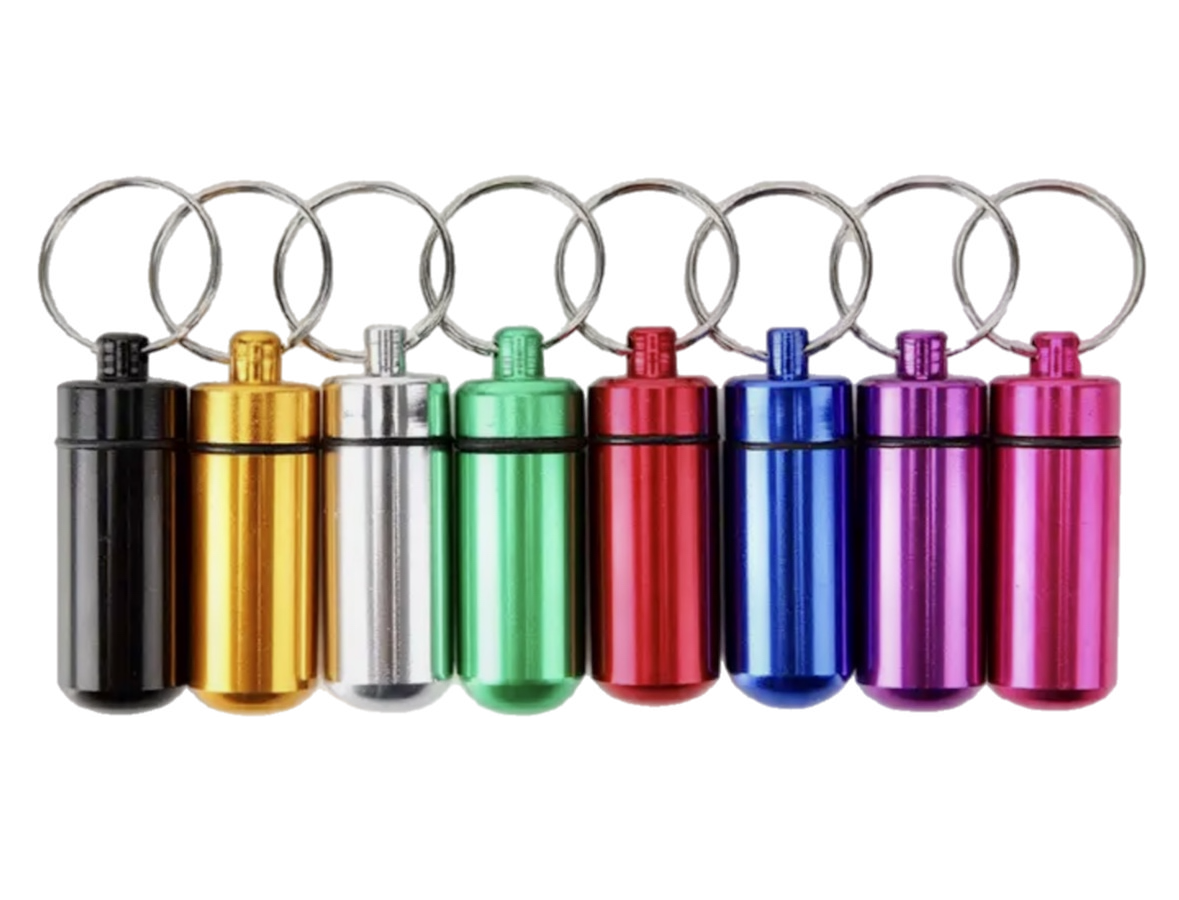 Aluminum Waterproof Tablet Storage Keychain Blanks