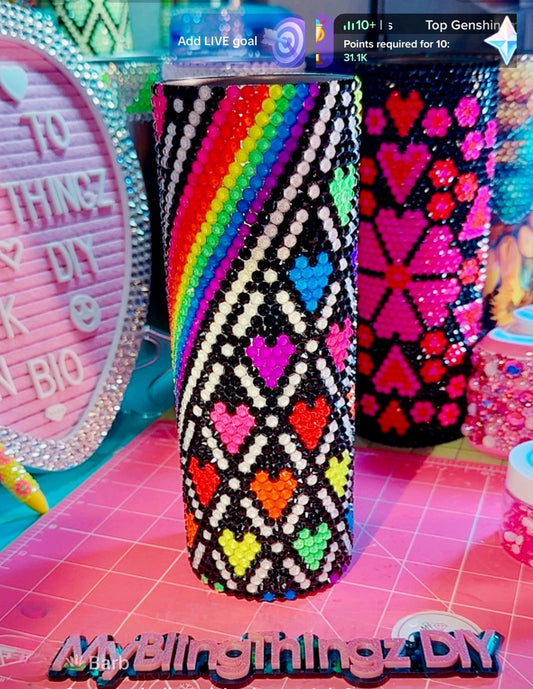 Bling Hearts & Rainbows Cup Kit