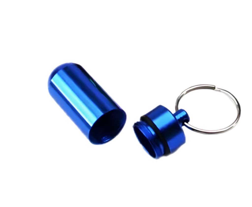 Aluminum Waterproof Tablet Storage Keychain Blanks
