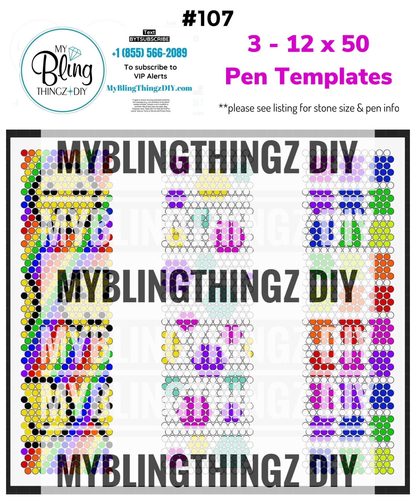 FREE Rhinestone Template No. 107