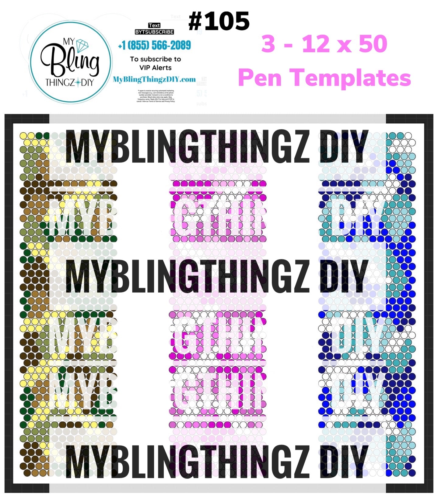 FREE Rhinestone Template No. 105