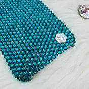 Hand-Placed Austrian Crystal Bling Phone Case for iPhone – Blue Zircon Design
