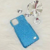 Hand-Placed Austrian Crystal Bling Phone Case for iPhone –Aquamarine Design