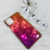 Hand-Placed Austrian Crystal Bling Phone Case for iPhone – Volcano Design