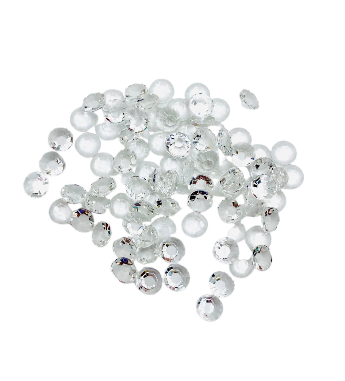 TRANSPARENT Resin / Jelly Round Flat Back Rhinestones - Rock Candy