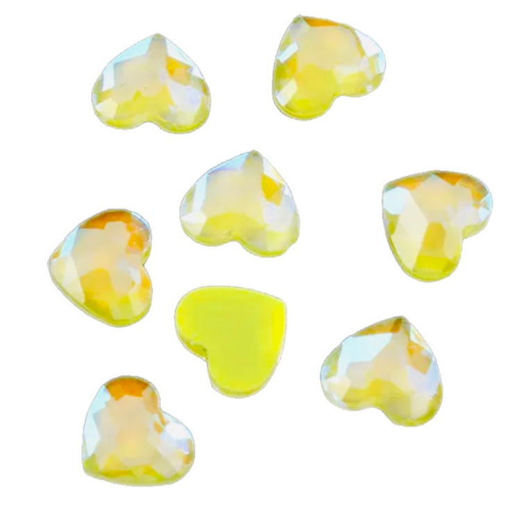 Mocha Glass Hearts - 5.5 x 6mm