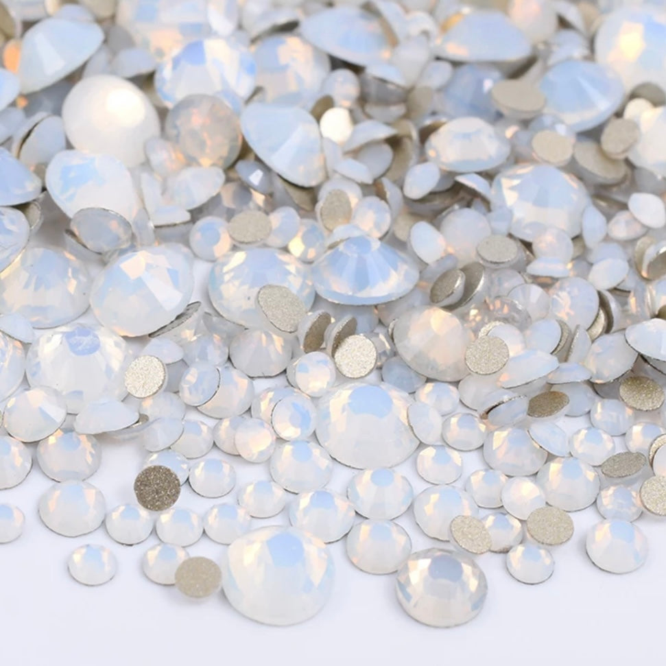White Opal Glass Crystals