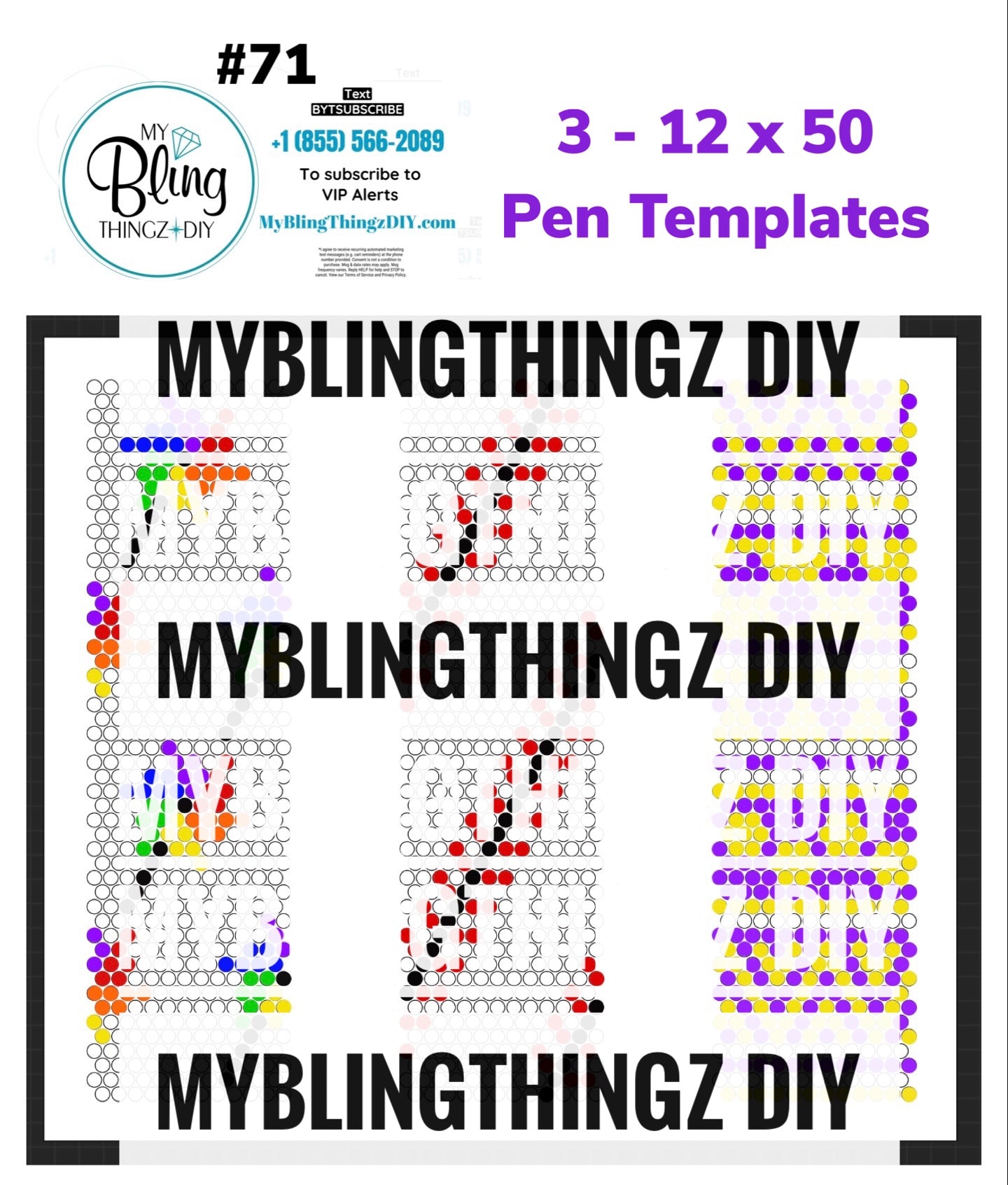 FREE Rhinestone Template No. 71