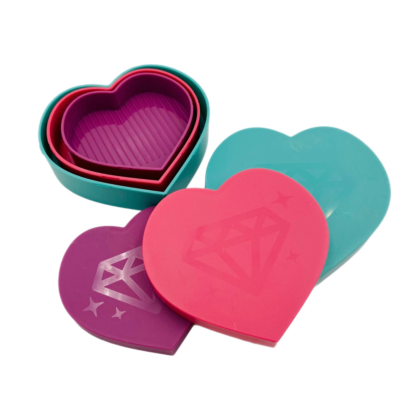 Cute Heart Rhinestones Tray & Storage