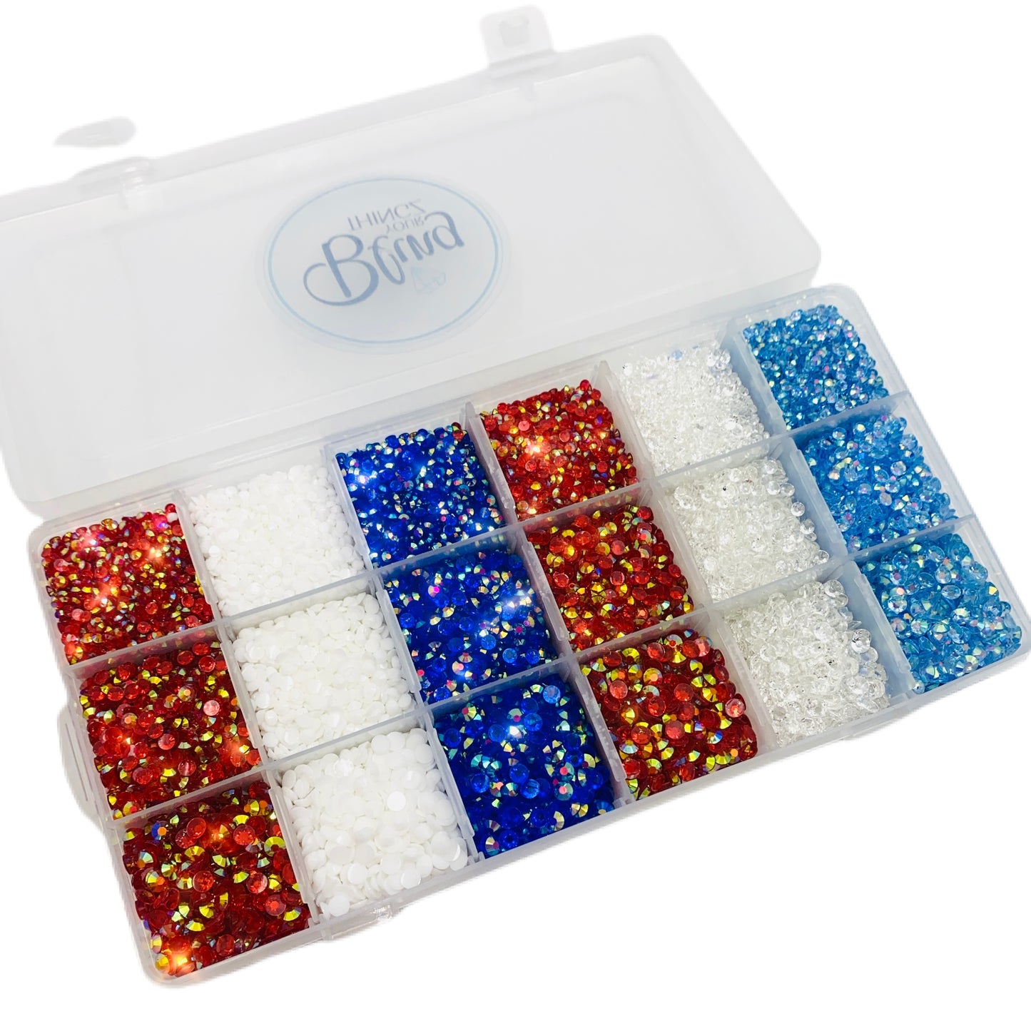 Red White & Blue Sparkler Bling Box
