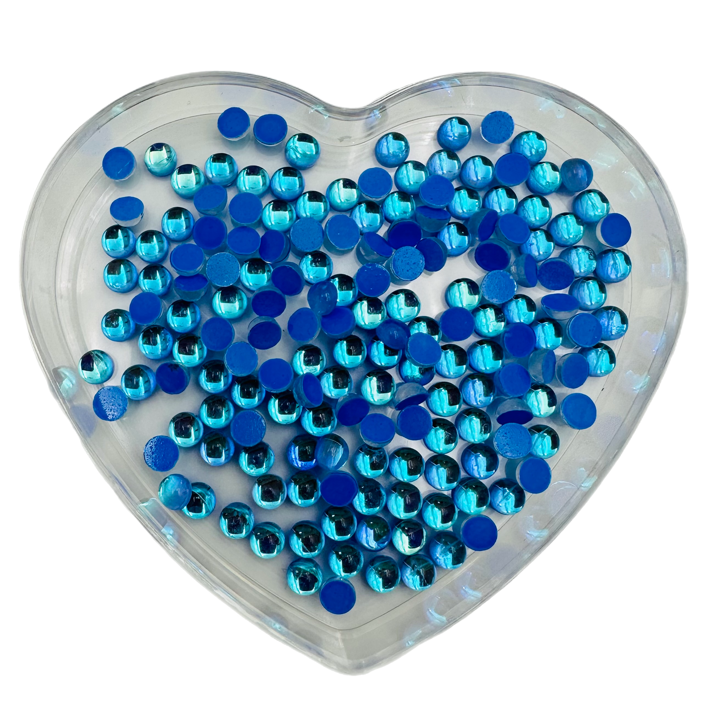 Sapphire Happy Mermaid Tears Round Glass Flatback Crystals