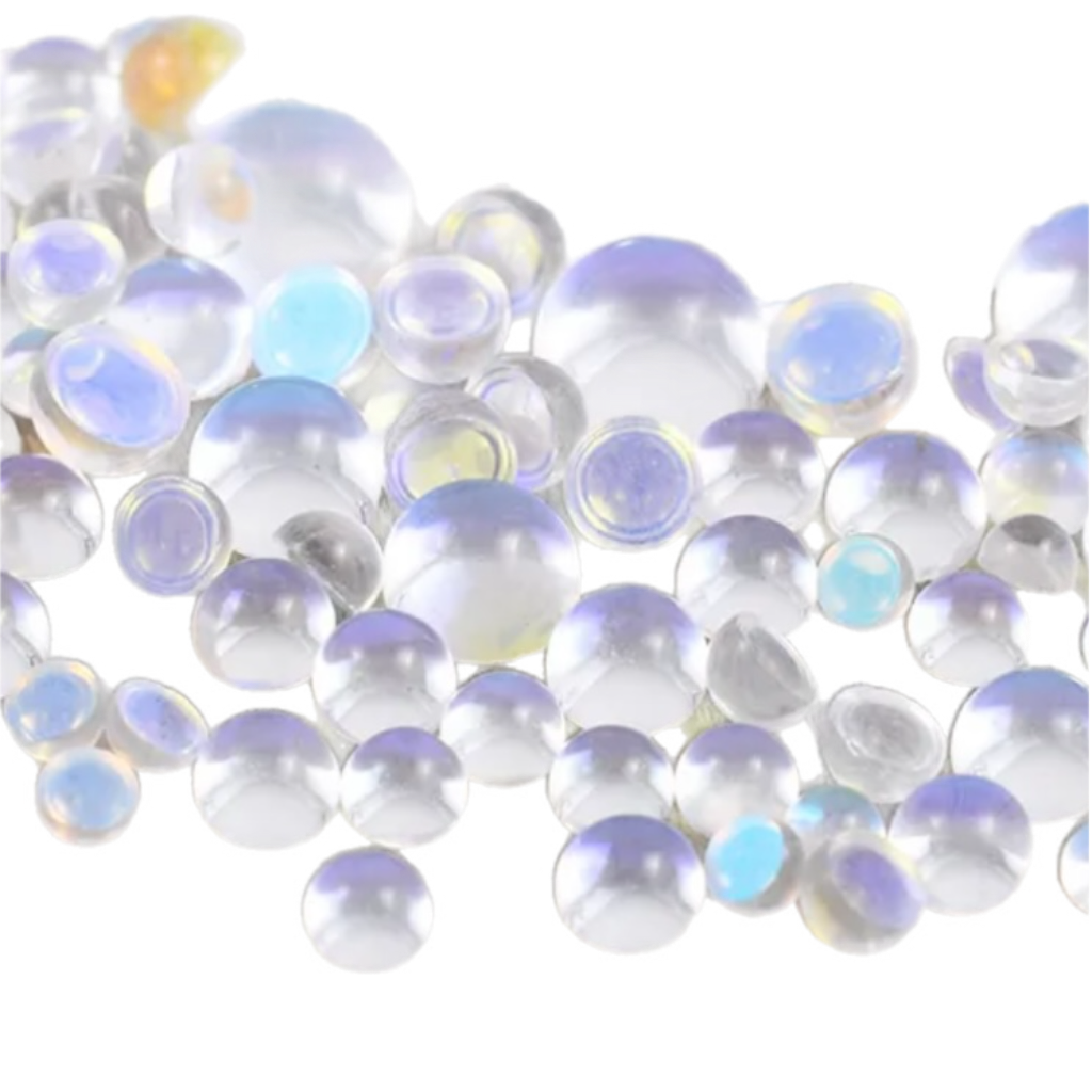 Moon Shade Happy Mermaid Tears Round Glass Flatback Crystals