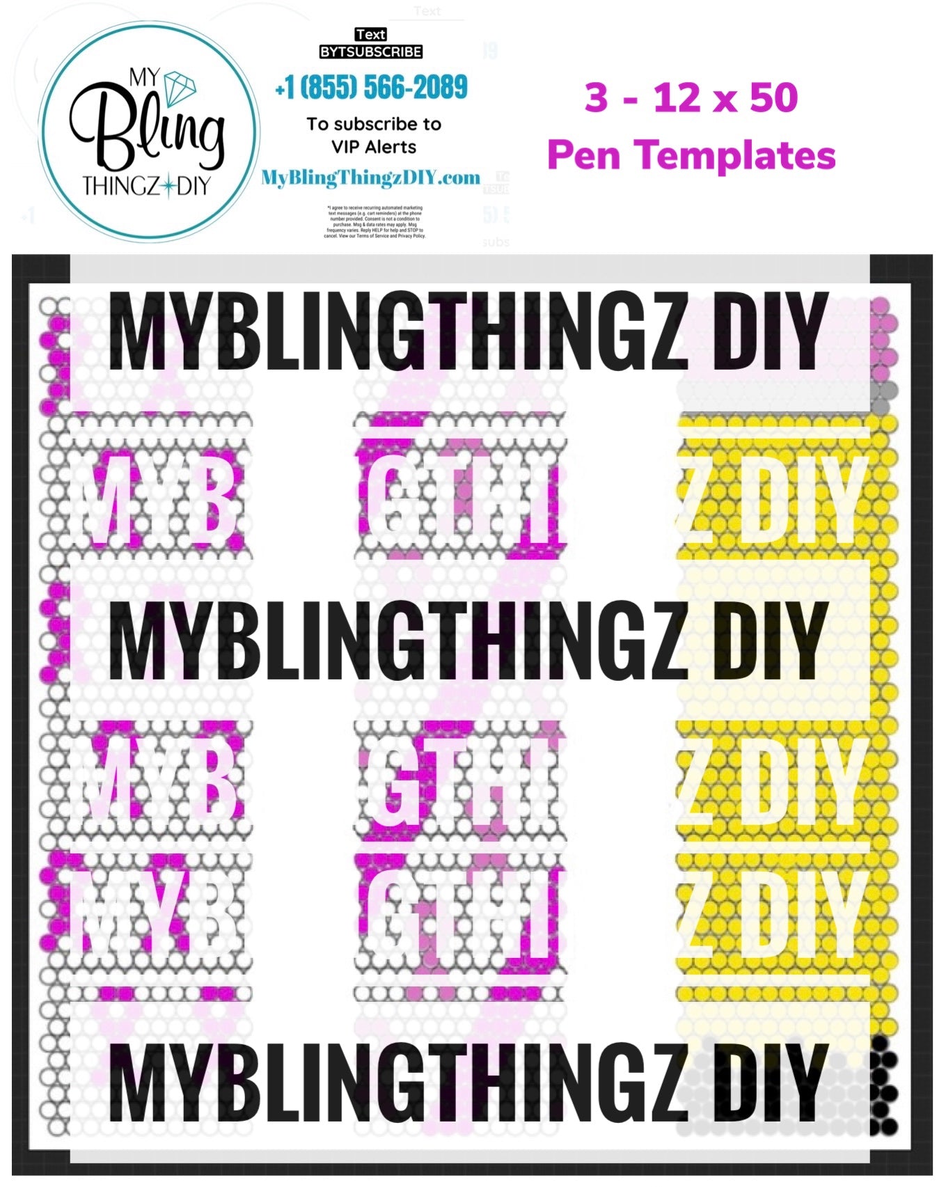 FREE Rhinestone Template No. 12