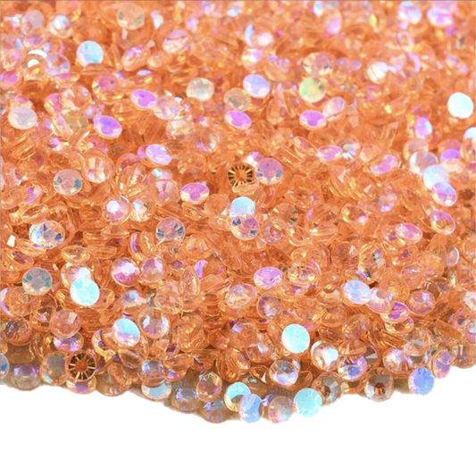 Magic Light Peach Resin Rhinestones