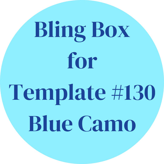 Tumbler Template Bling Box - #130 Blue Camo