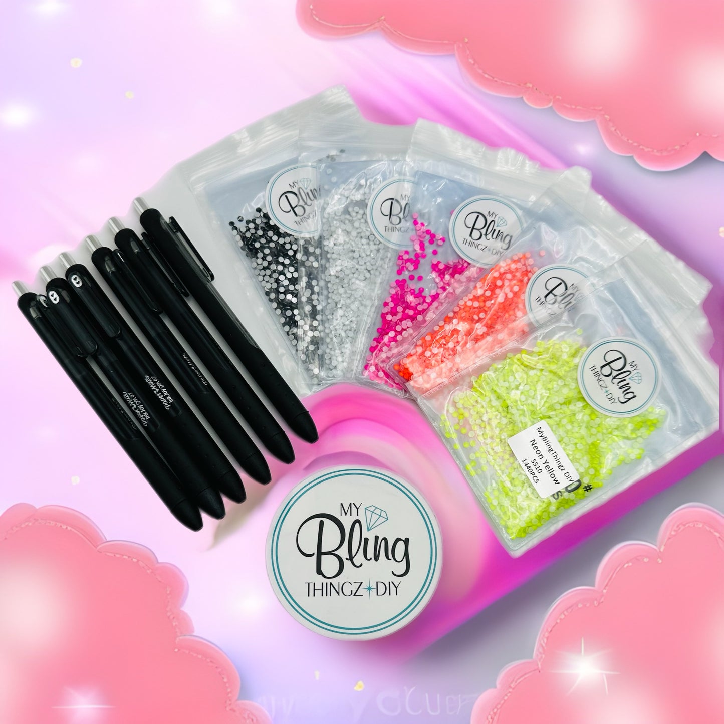 RTS Neon & Daisies Bling Pen Kit