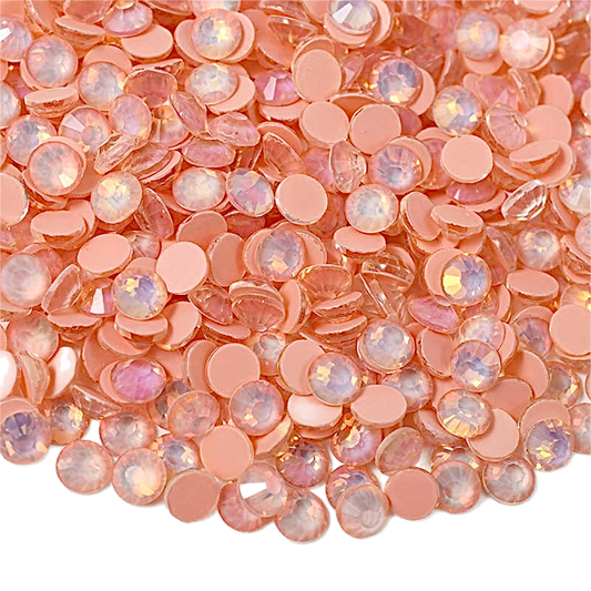 Mocha Coral Opal Glass Crystals