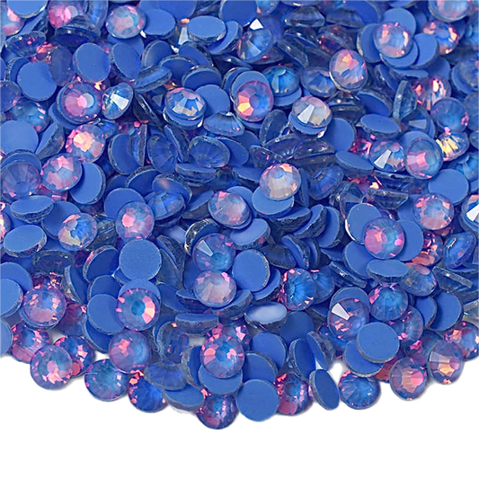 Mocha Sapphire Opal Glass Crystals